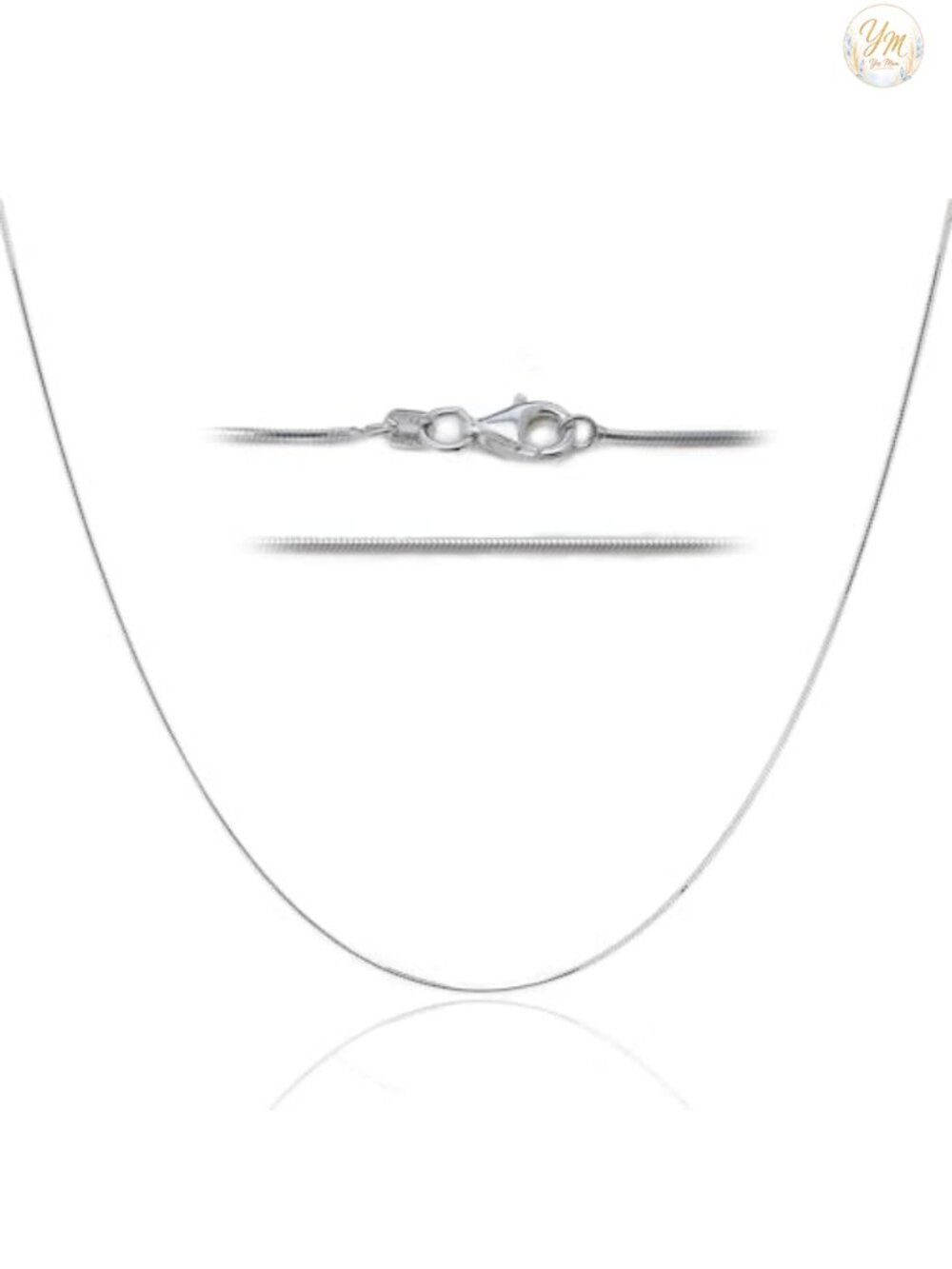 925 Sterling Silver Italian Snake Chain Necklace 1mm Hypoallergenic Lobster
